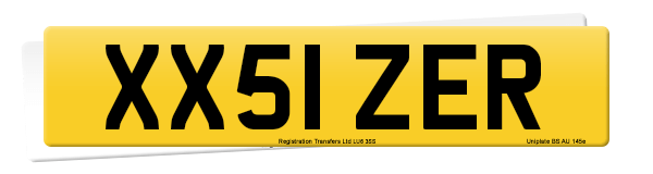 Registration number XX51 ZER